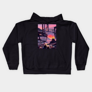 Calm Night Citylight Kids Hoodie